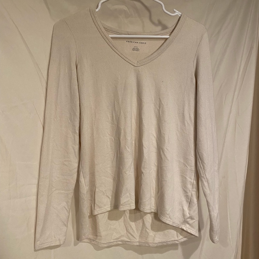 Oatmeal insanely soft v neck